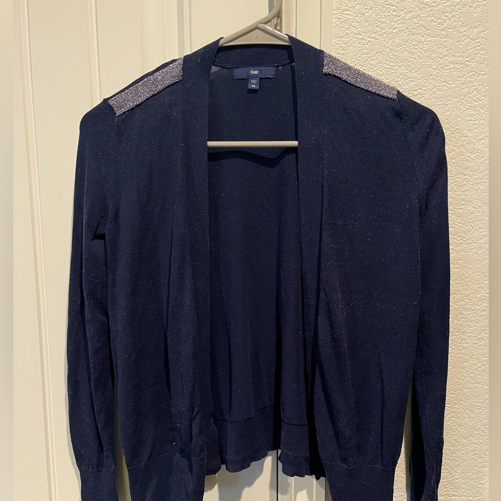 Gap Navy Blue thin cardigan with accents, size XS